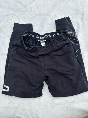 Reebok Kids Black Sweatpants & Shorts Set